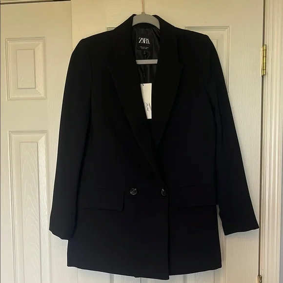 NWT Zara Black Blazer Classic Suit Jacket - Picture 1 of 5